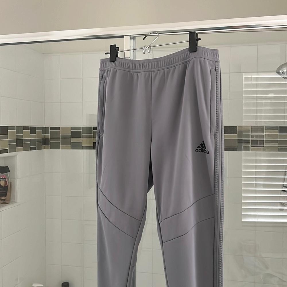 Mens adidas gray joggers size large